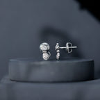 Certified Diamond Cat Kitty Earrings