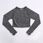 Women’s Long Sleeve Crop Gym Yoga Top