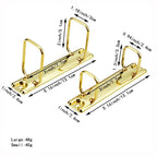 A4/A7 Ring Binder Clips Metal Loose-Leaf Binding Clips 2-Hole Spiral File Folder DIY Album Diary Clips Ring Notebook Stationery