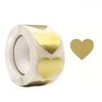 Heart Stickers and Star Stickers Roll | 100-500 Pieces Thank You Labels for Small Packaging