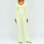 Women's Yoga Set 2 Piece Tracksuit Long Sleeve Sportswear