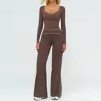 Women's Yoga Set 2 Piece Tracksuit Long Sleeve Sportswear