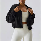 PolarFleece Women's Zip Hoodie - Cozy Crop Top