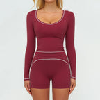 Women's Yoga Set 2 Piece Tracksuit Long Sleeve Sportswear