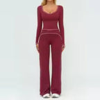 Women's Yoga Set 2 Piece Tracksuit Long Sleeve Sportswear