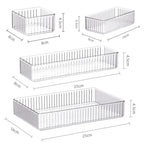 Unlimited Desk Drawer Organizers Set Plastic Bathroom Storage Makeup Organizer Clear Transparent Storage Box Bins Kitchen Gadget