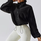 PolarFleece Women's Zip Hoodie - Cozy Crop Top