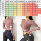 Women’s Long Sleeve Crop Gym Yoga Top