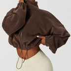 PolarFleece Women's Zip Hoodie - Cozy Crop Top
