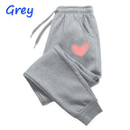 Women Cute Heart Printed Sweatpants