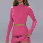 Women’s Long Sleeve Yoga Skirt Set