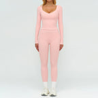 Women's Yoga Set 2 Piece Tracksuit Long Sleeve Sportswear