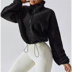 PolarFleece Women's Zip Hoodie - Cozy Crop Top