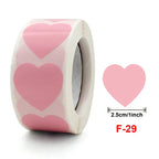Heart Stickers and Star Stickers Roll | 100-500 Pieces Thank You Labels for Small Packaging