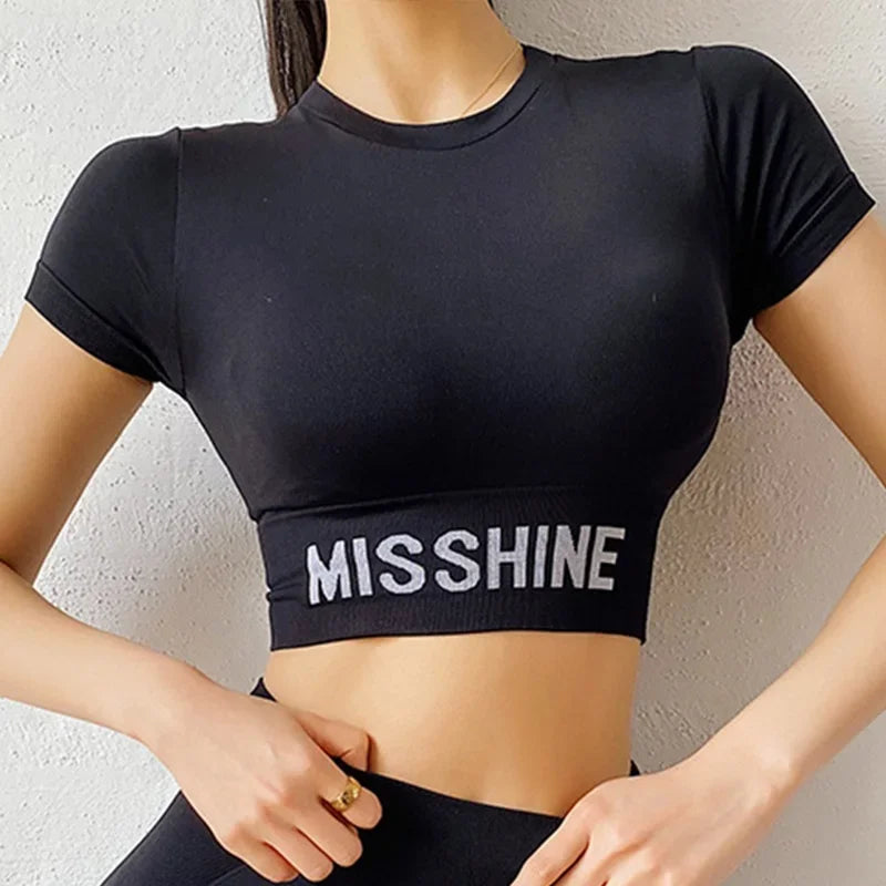 Women’s Long Sleeve Crop Gym Yoga Top