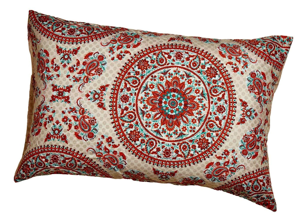 Tache Bohemian Desert Medallion Boteh Paisley Taupe Pillowcases (TJ3502)