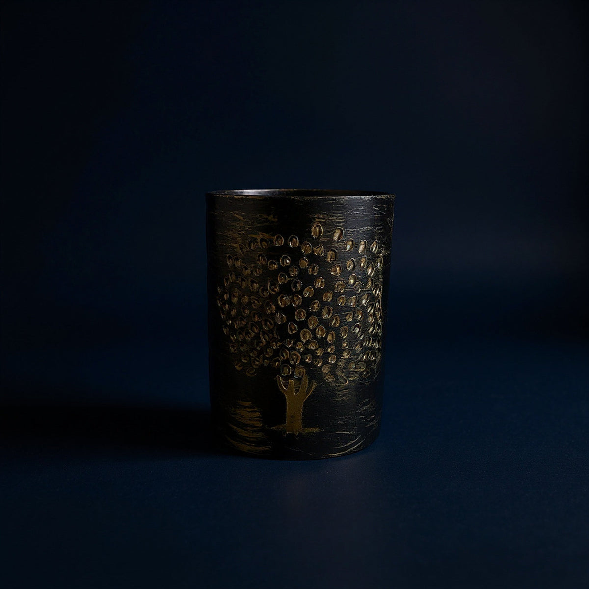 Vibhsa Tree Votive Candle Holder | 4.4", Laser-Cut, Rustic Finish