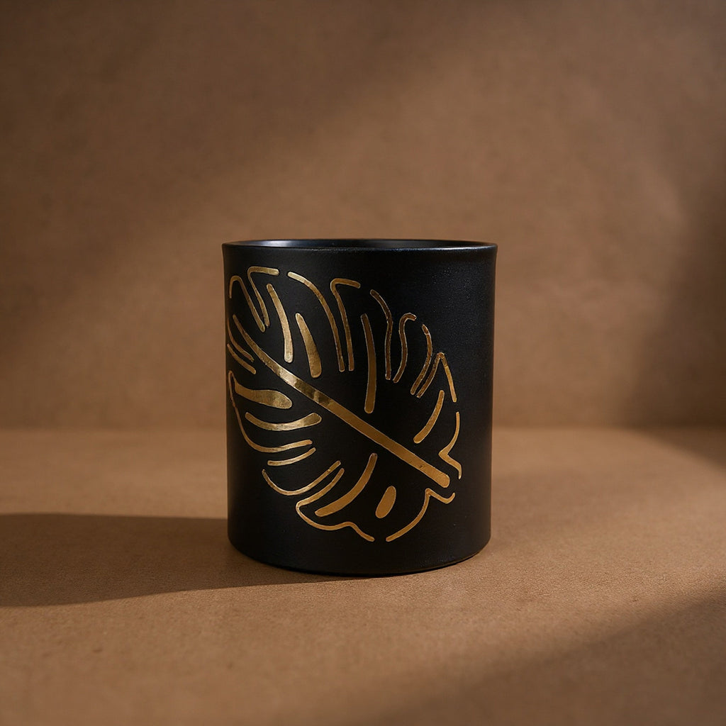 Vibhsa Leaf Votive Candle Holder | 4.4", Laser-Cut, Rustic Finish