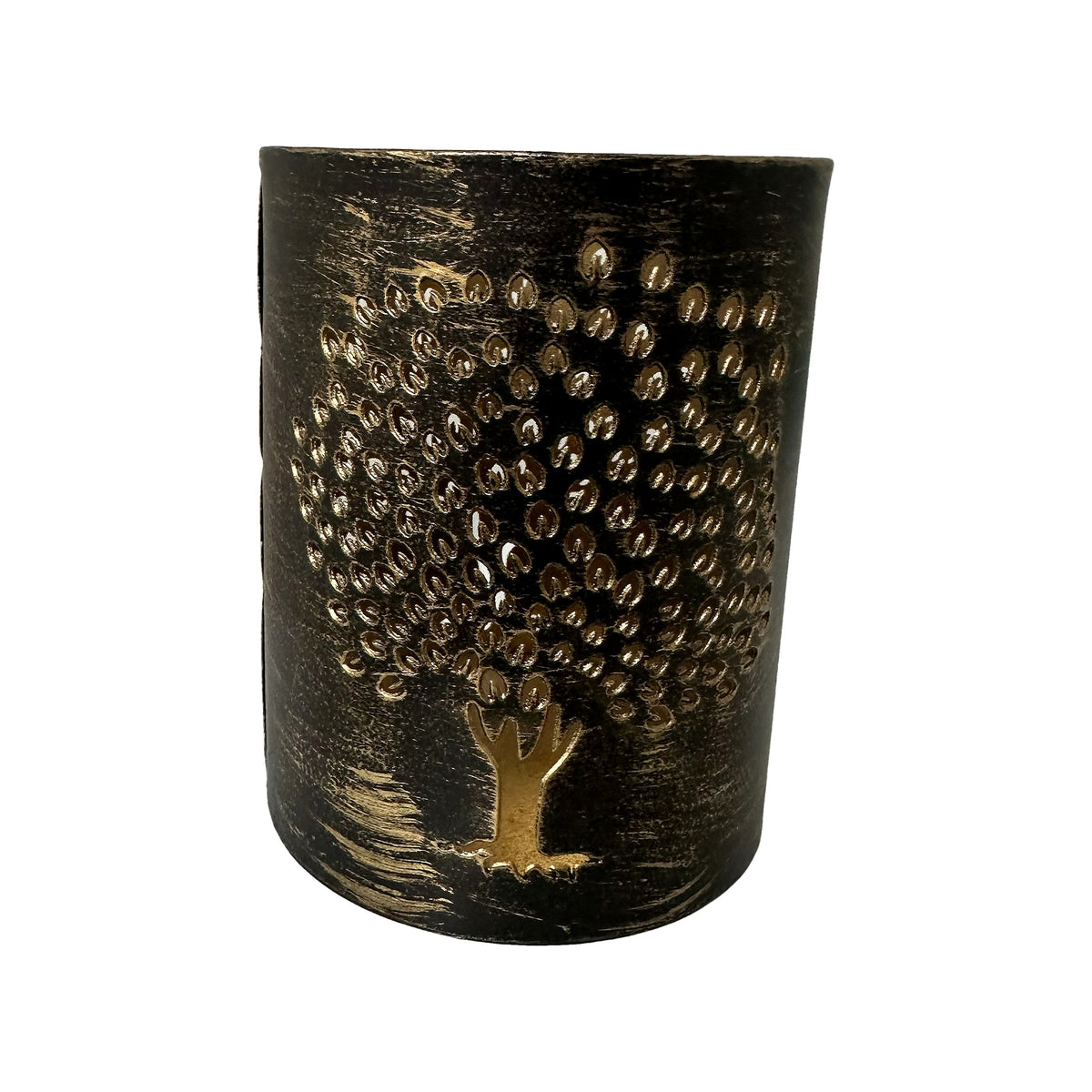 Vibhsa Tree Votive Candle Holder | 4.4", Laser-Cut, Rustic Finish