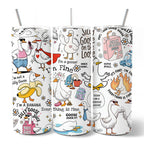 Funny Silly Goose Tumbler With Lid and Stainless Steel Straw, Humor Meme Travel Mug Gift