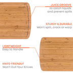 Extra Large Wood Cutting Board 18x12 inch - Butcher Block with Juice Groove, Serving Tray - Wooden Chopping Board for Kitchen