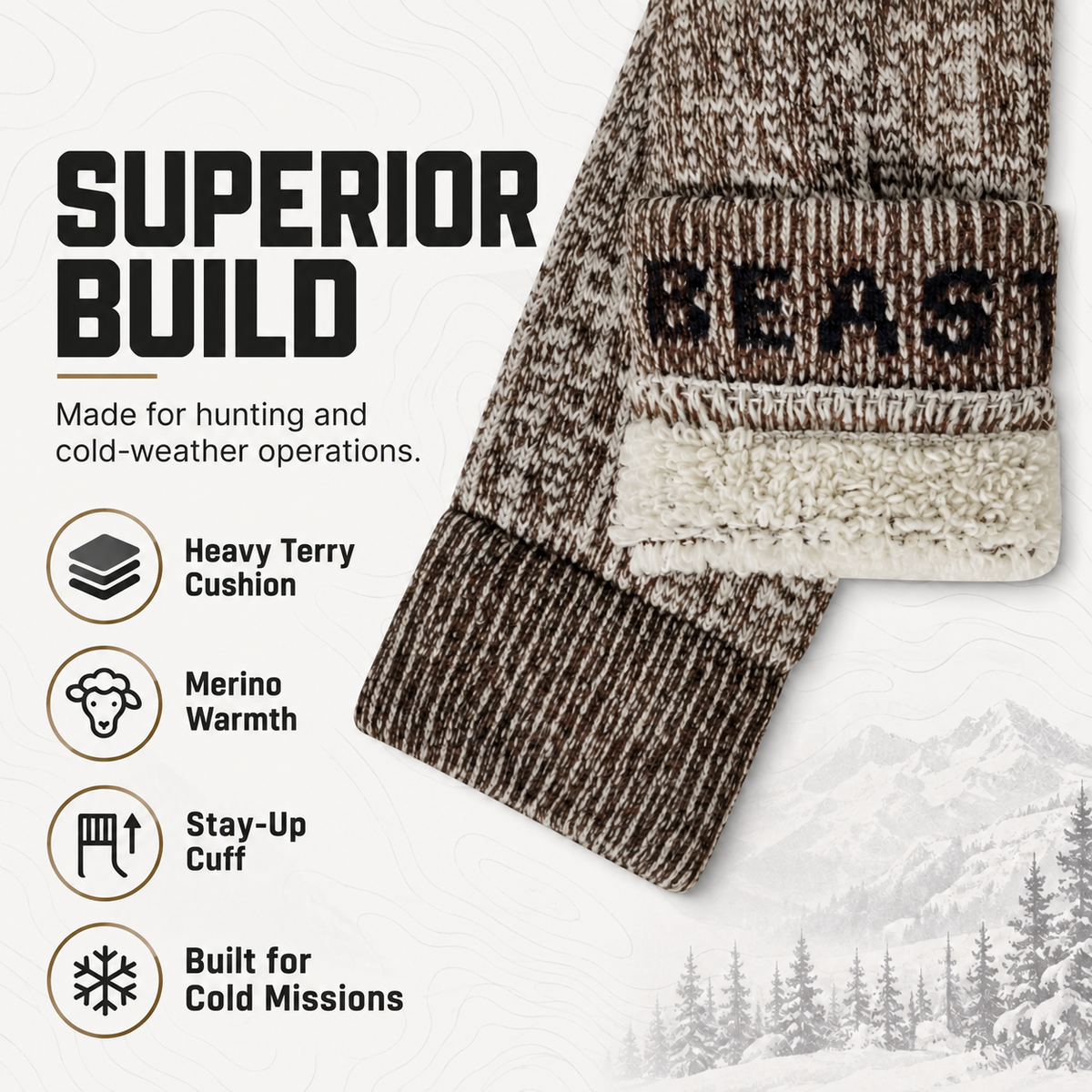 Wool BEAST Heavy OTC Sock