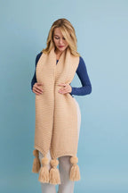 Knit Pom Pom Scarf