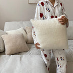 18"x18" Teddy Faux Fluffy Solid Color FULL set of Throw Pillow (With  Insert)