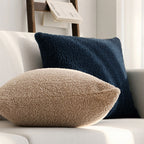 18"x18" Teddy Faux Fluffy Solid Color FULL set of Throw Pillow (With  Insert)