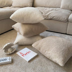 18"x18" Teddy Faux Fluffy Solid Color FULL set of Throw Pillow (With  Insert)