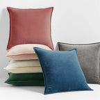 Throw Pillow Cover with 450g Insert, dark-grey, velvet, 20X20, Decorative Cushion – Fancy & Stacy