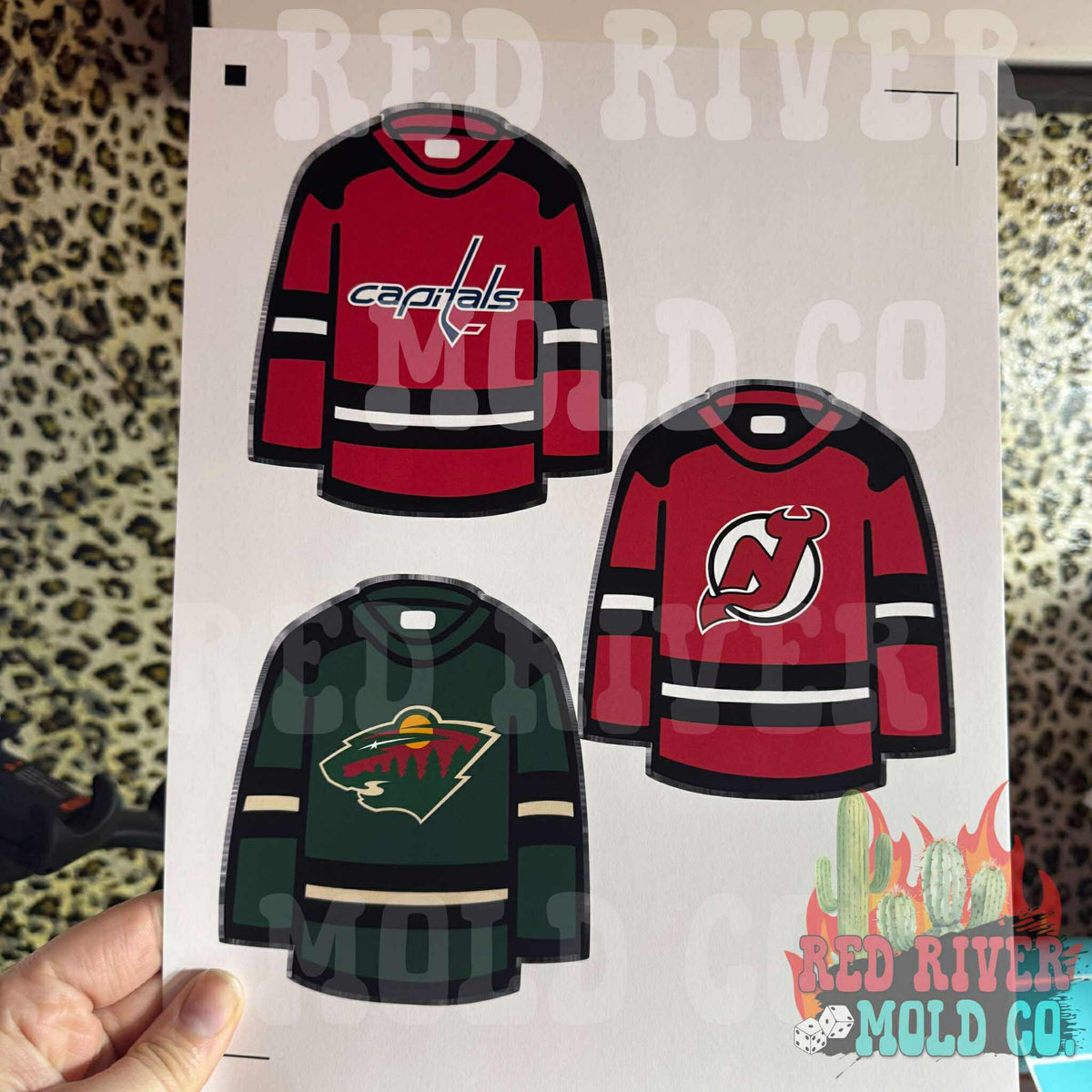 ABC Molds Hockey Jersey cardstock grab bag (9 ct)