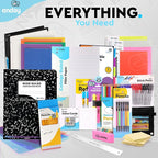Back to School Supplies High School and College, Premium Quality Kids School Supplies Kit, High School Supplies for Girls and Boys, 79 Pieces - by Enday