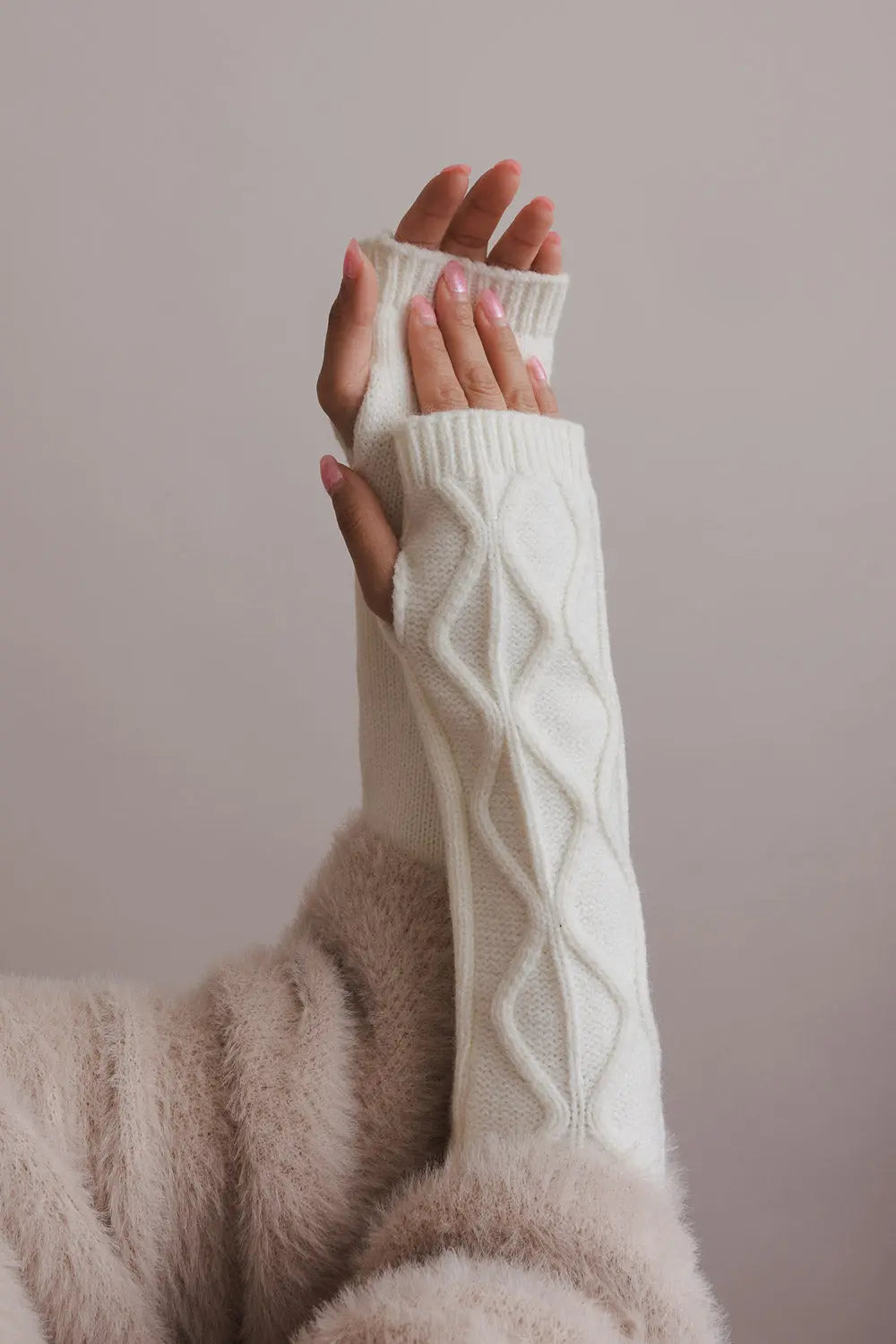 Aran Knit Arm Warmers