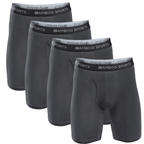 Men's 6" Inseam Bamboo Rayon Boxer Briefs - 4 Pack