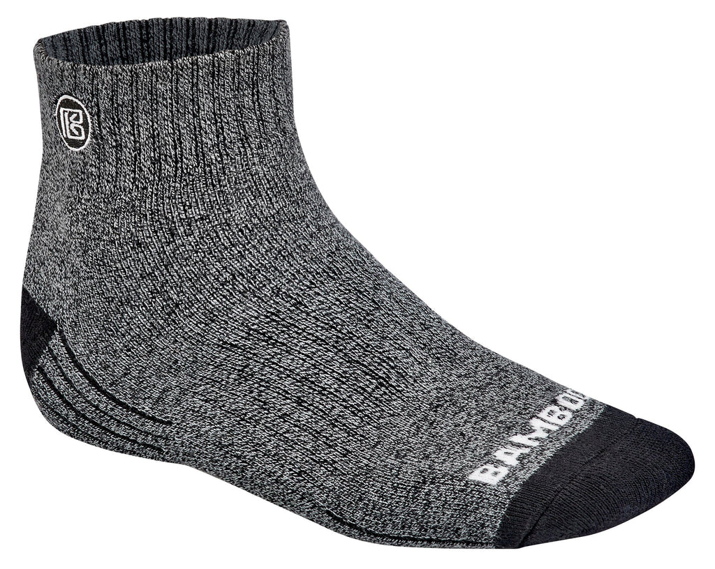 Premium Bamboo Rayon Quarter High Crew Socks - 3 Pair and 6 Pair Packs Available