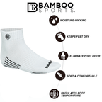 Premium Bamboo Rayon Quarter High Crew Socks - 3 Pair and 6 Pair Packs Available
