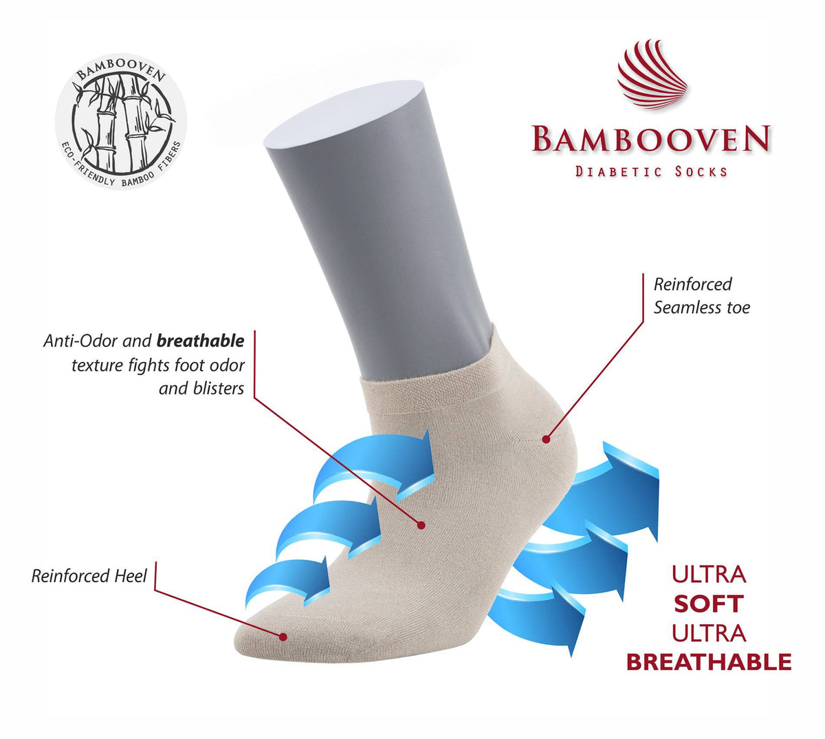 Women’s Bamboo Ankle Socks 8-Pack Gift Box, Bright Mix