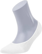 Women’s Bamboo No-Show Socks 6-Pack, White, Pink & Black