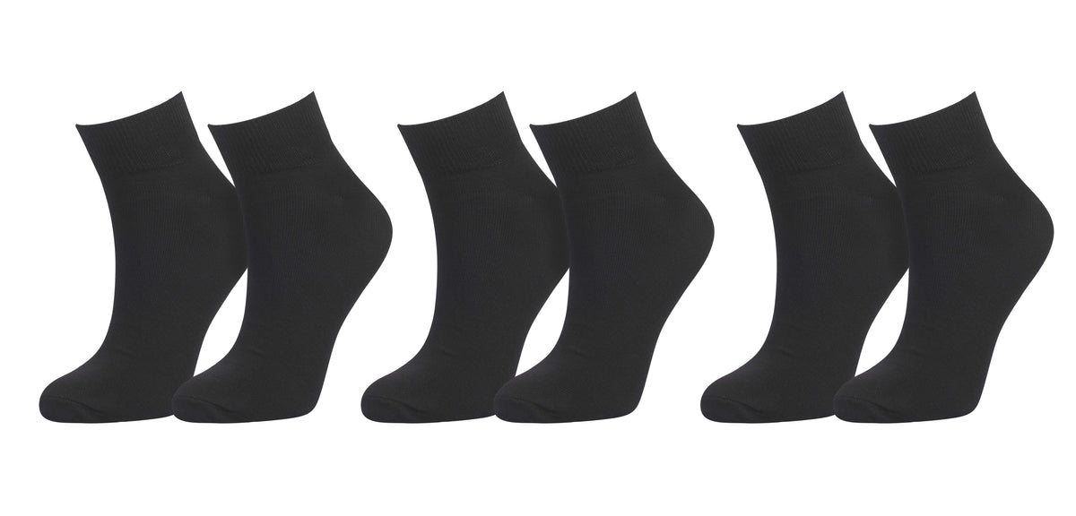 tittimitti® Women's 98% Organic Cotton Ankle Socks 3-Pack – Soft & Breathable