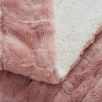 Tache Faux Fur Dusty Rose Gold Pink Throw Blanket (#7)