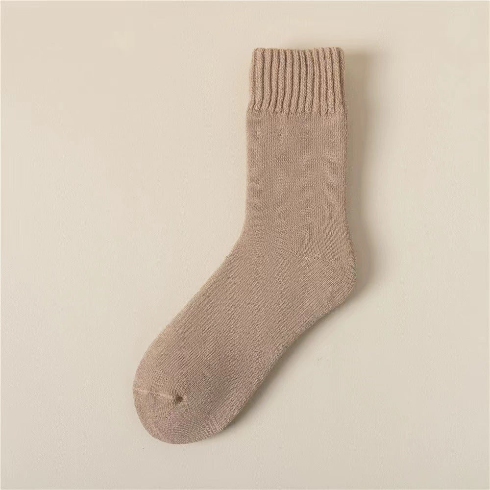 Women's Maternity Socks Autumn And Winter Fleece-lined Thickened Sleep Warm Wool Floor Mid-calf Cashmere Towel Terry-loop Hosiery