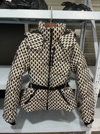 New Multi-color Ski Quilted Hooded Puffer Jacket