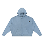 Loki & Ivy Unisex Vintage Wash Full Zip Boxy Hoodie