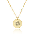Customized Birth Month Flower Necklace