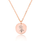 Customized Birth Month Flower Necklace