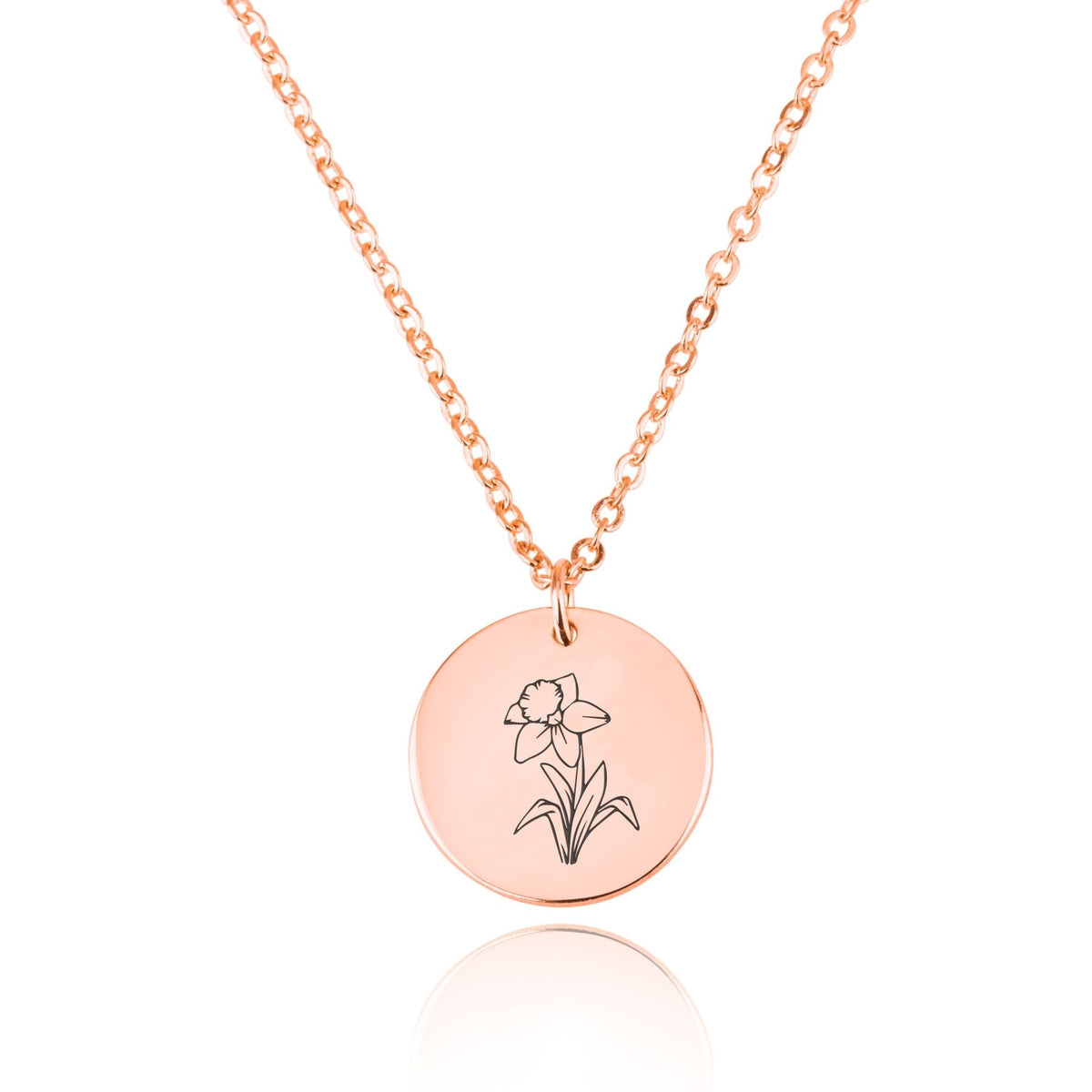 Customized Birth Month Flower Necklace