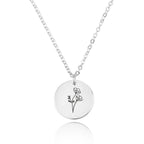 Customized Birth Month Flower Necklace