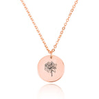 Customized Birth Month Flower Necklace