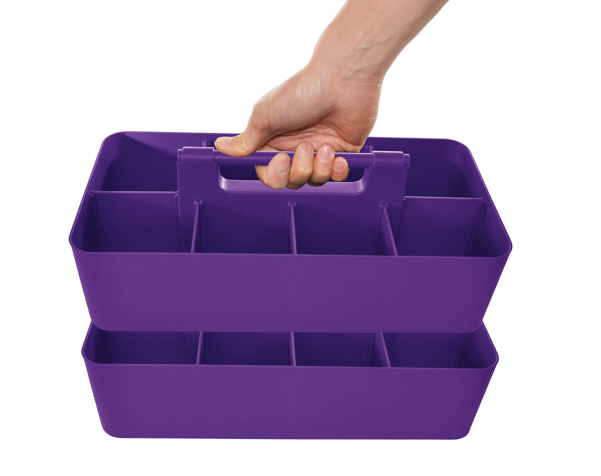 Enjoy Organizer - 2 PACK Plastic Portable Caddy DIY 8 Compartment Made In USA